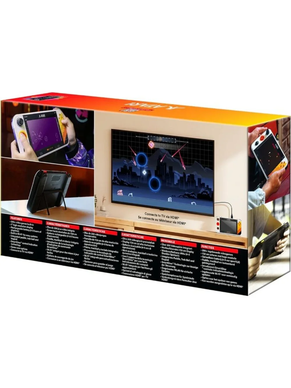 Retro Gaming Console with 200+ Games, Rechargeable Battery, HDMI, 7